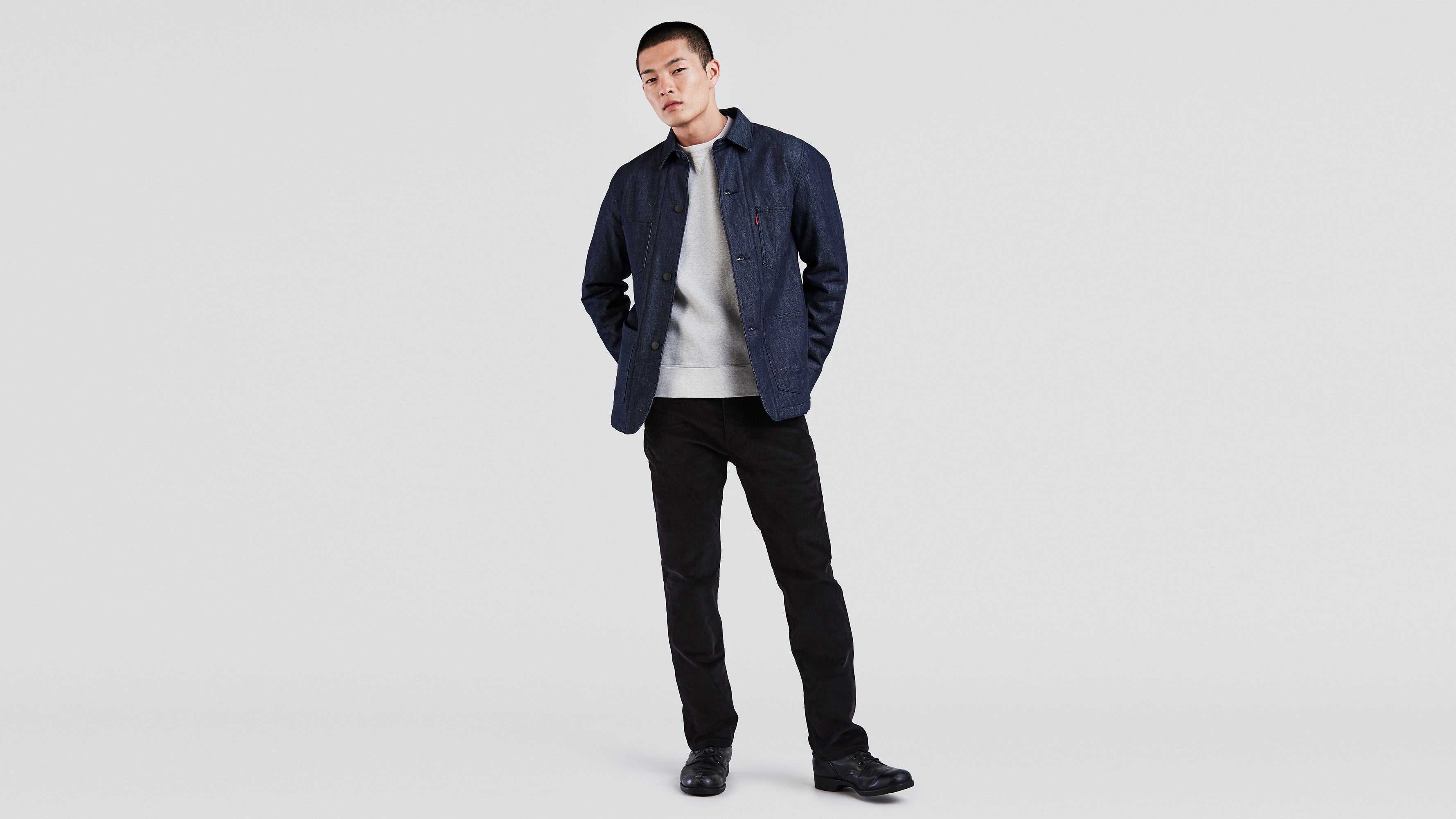 505™ Regular Fit Corduroy Pants Rinse Black Levi's MY