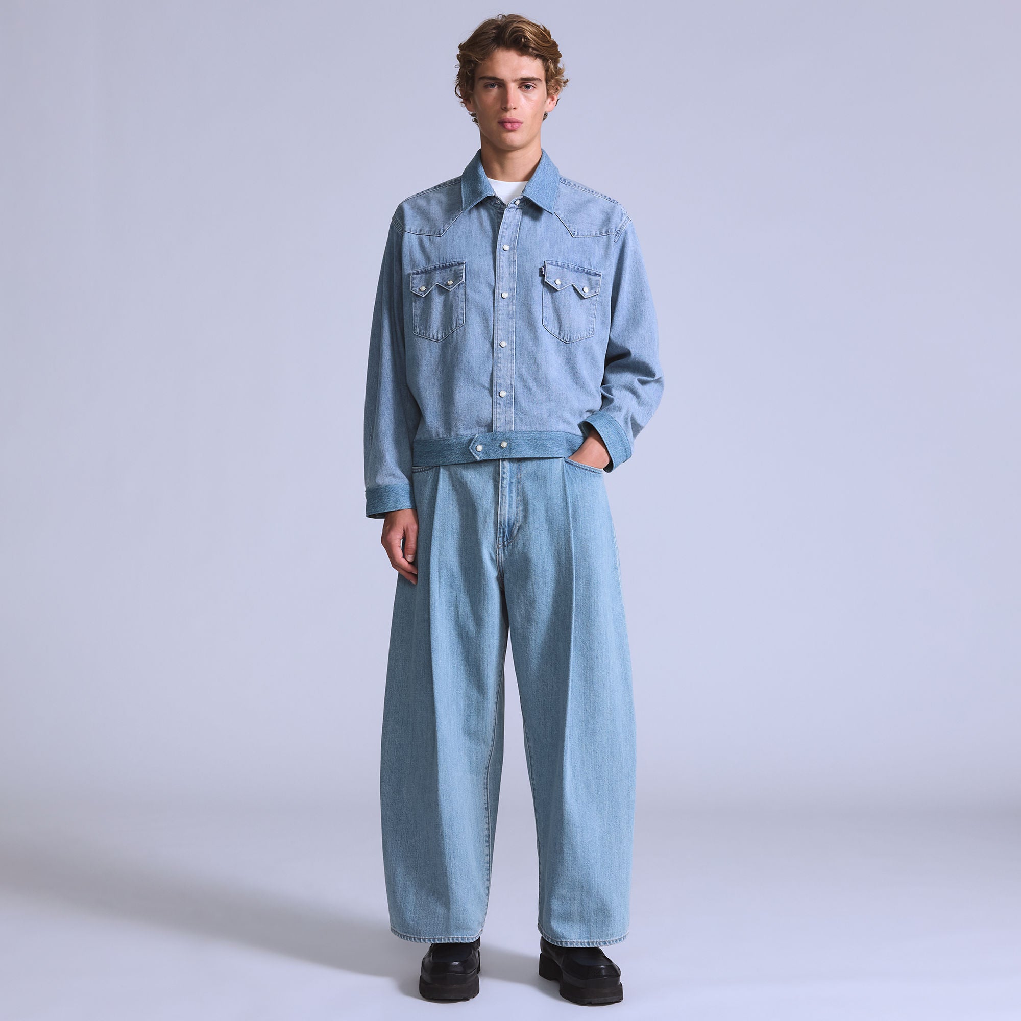 Levi's® Blue Tab™ Men's Wide-Leg Pleat Crop Jeans - Multicolour
