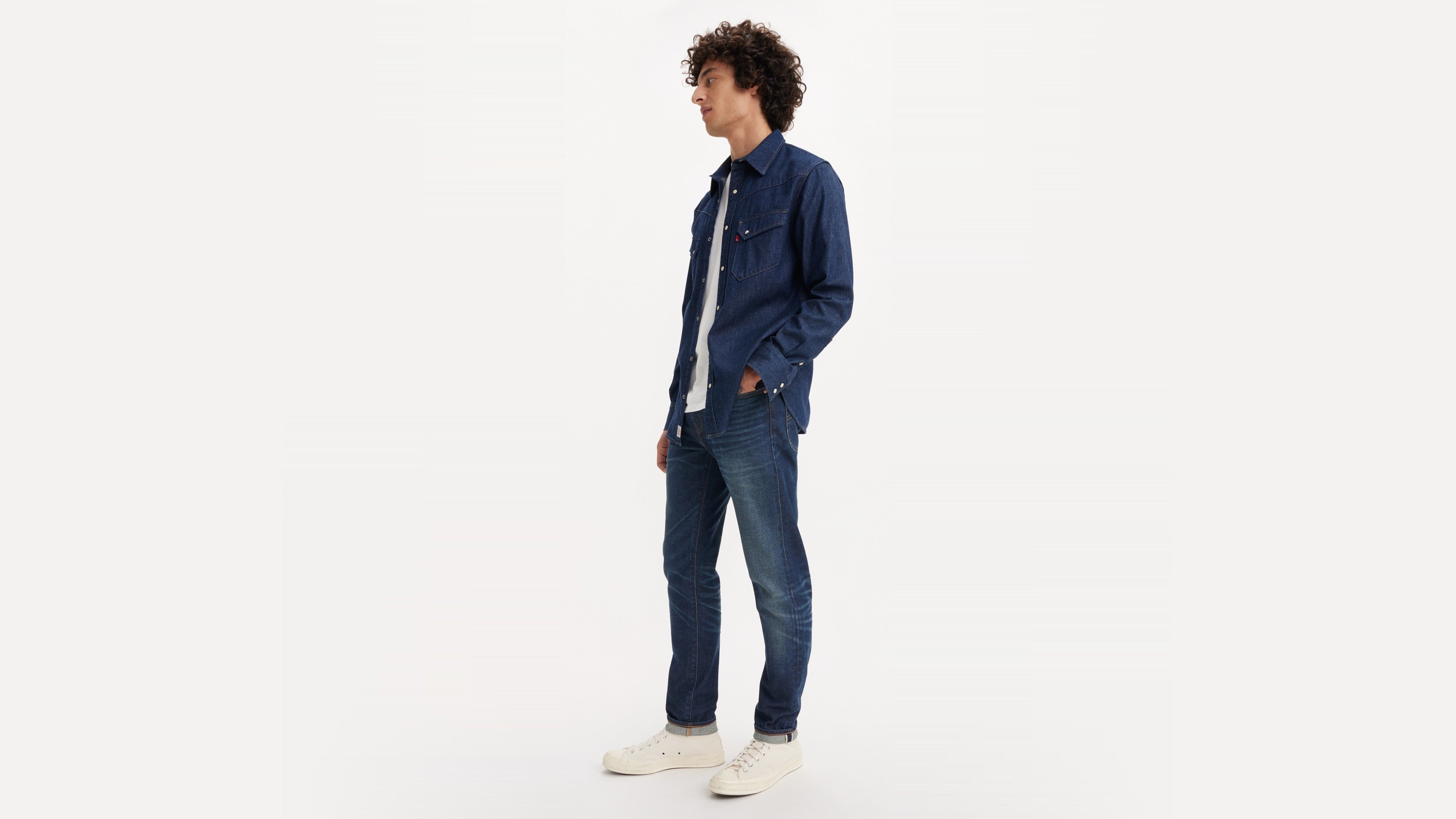 Levis 512 selvedge on sale