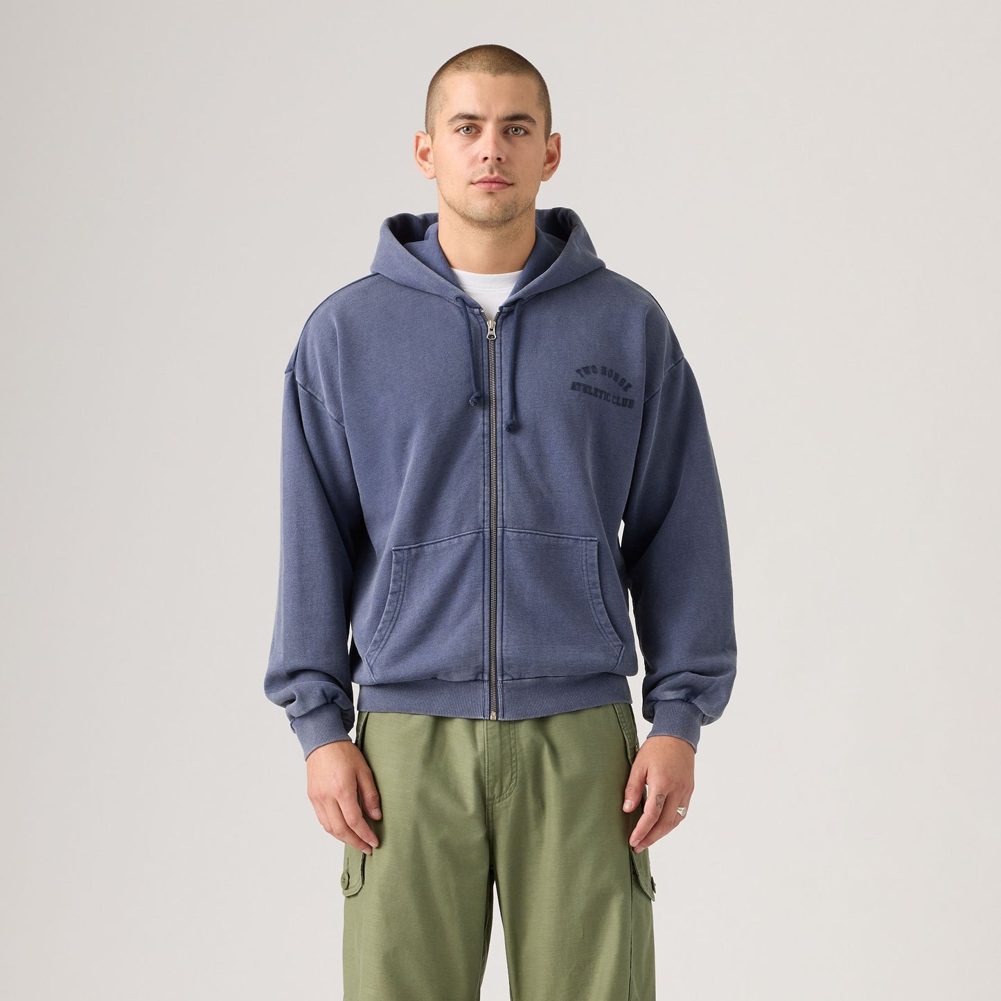 Levi's® Men's Two Horse Cropped Zip-Up Sweatshirt