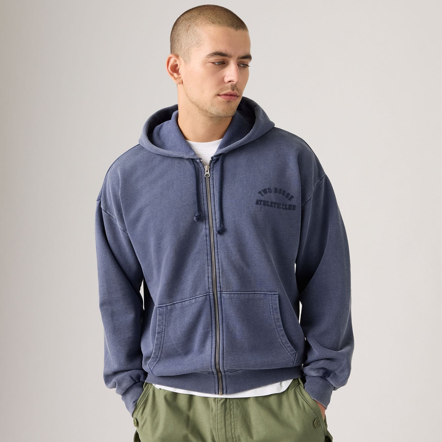 Levi's® Men's Two Horse Cropped Zip-Up Sweatshirt