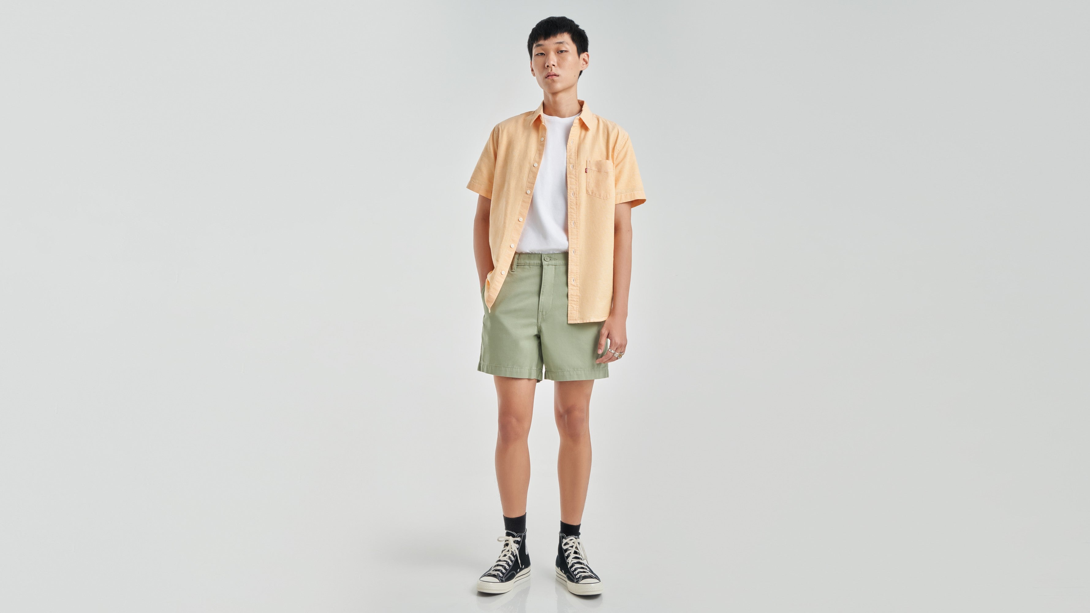 Levi s Men s XX Chino Authentic Shorts Aloe Twill Green