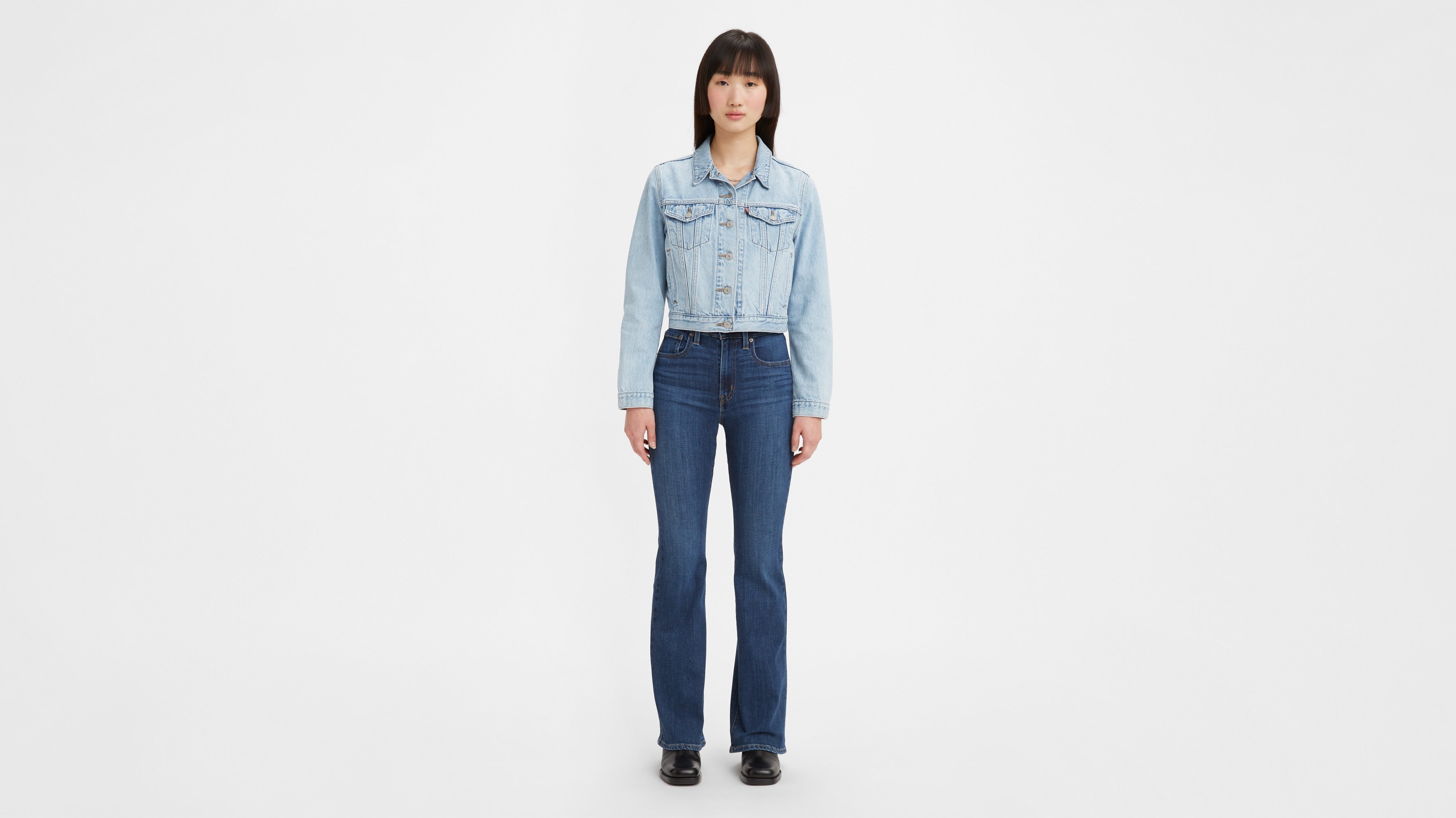 Levi's® Women's 726 High Rise Flare Jeans - Dark Indigo Worn In - Blue