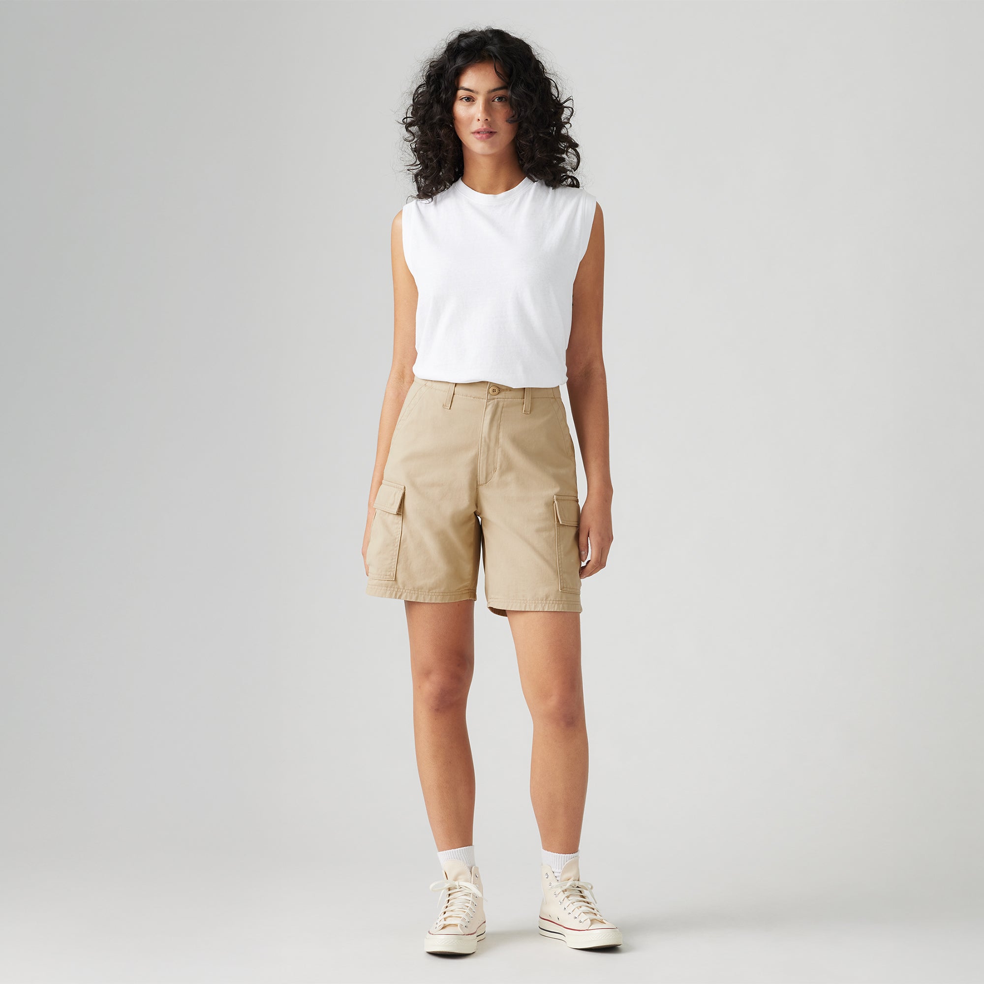 Ajio White High Waisted Hot Pants Ajio Cotton High Waisted Shorts