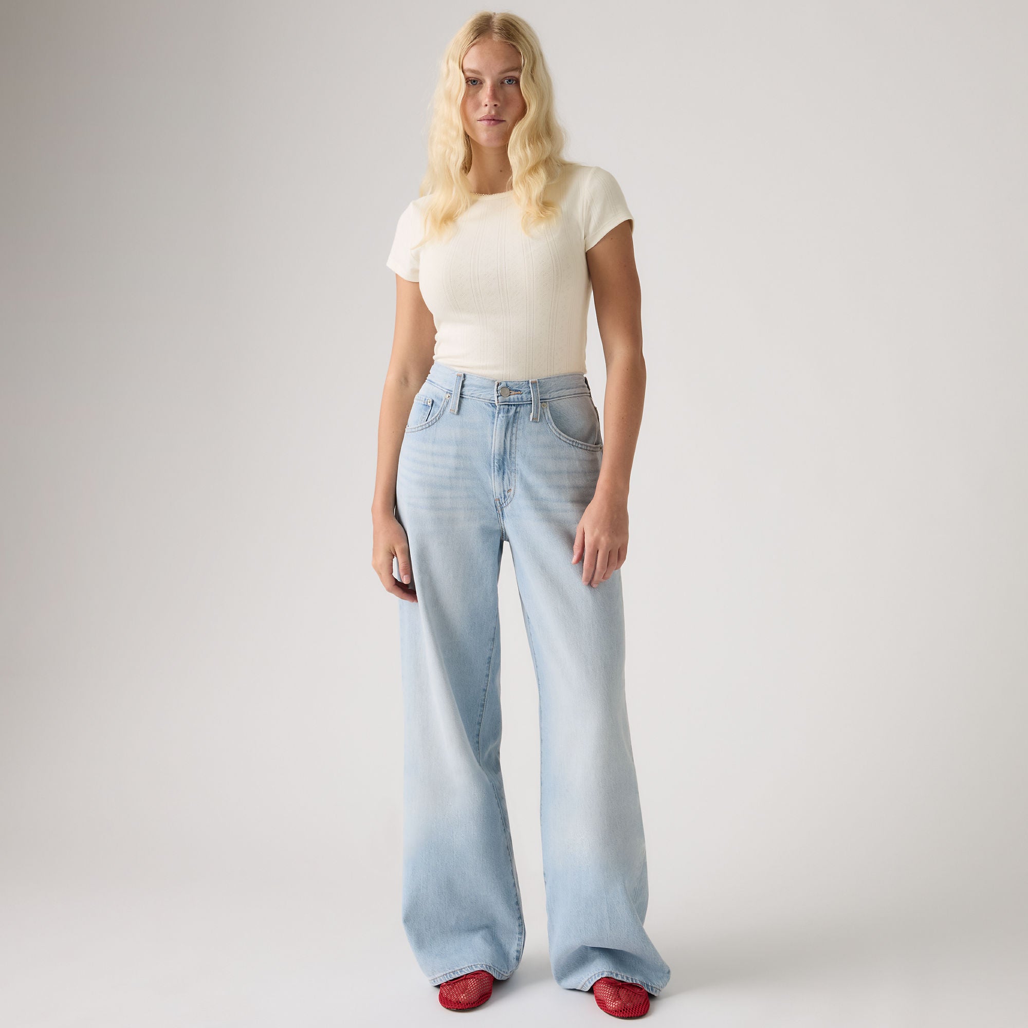 Levi's® Women's Cinch Wide-Leg Jeans - Medium Indigo | Levi's MY