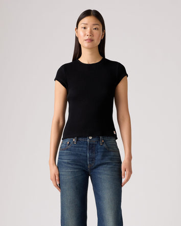 Levi's® Women's Dry Goods Waffle Cap-Sleeve Tee 1