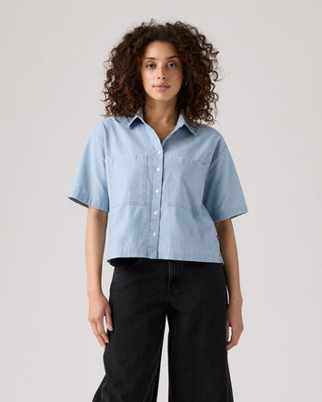 Levi's® Women's Harlie Short-Sleeve Cropped Shirt 1