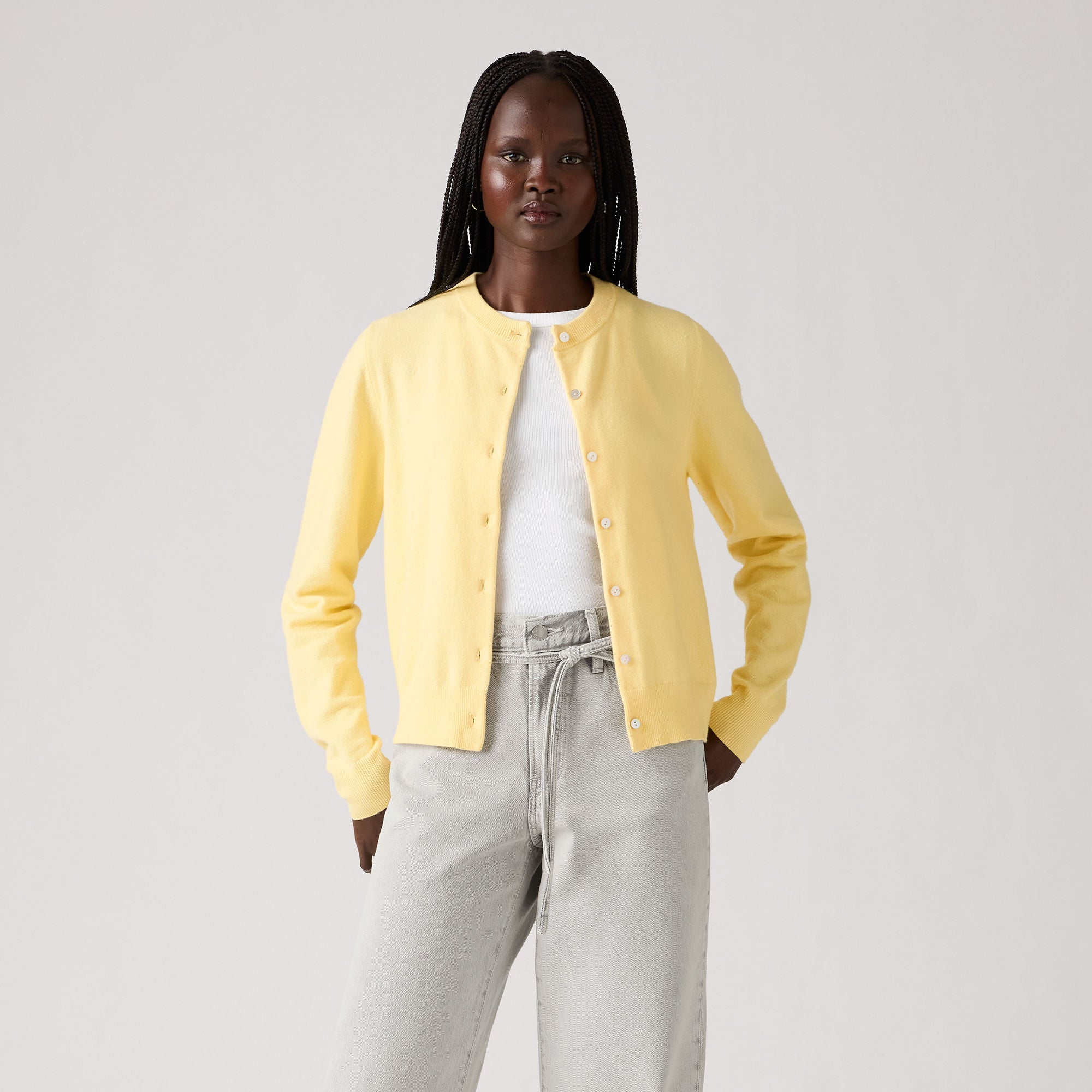 Levi's® Women's Supersoft Crewneck Cardigan Yellows/Oranges