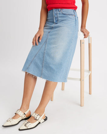 Levi's® Women's High-Rise A-Line Deconstructed Skirt 5