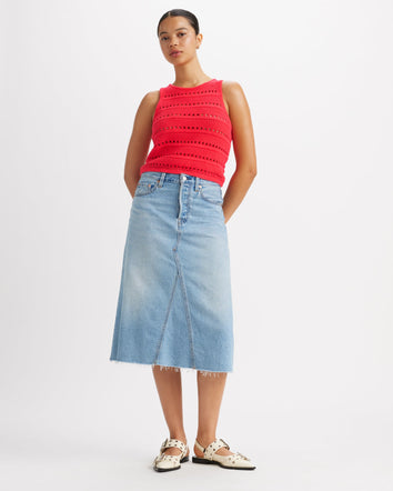 Levi's® Women's High-Rise A-Line Deconstructed Skirt 1