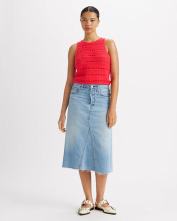 Levi's® Women's High-Rise A-Line Deconstructed Skirt 4