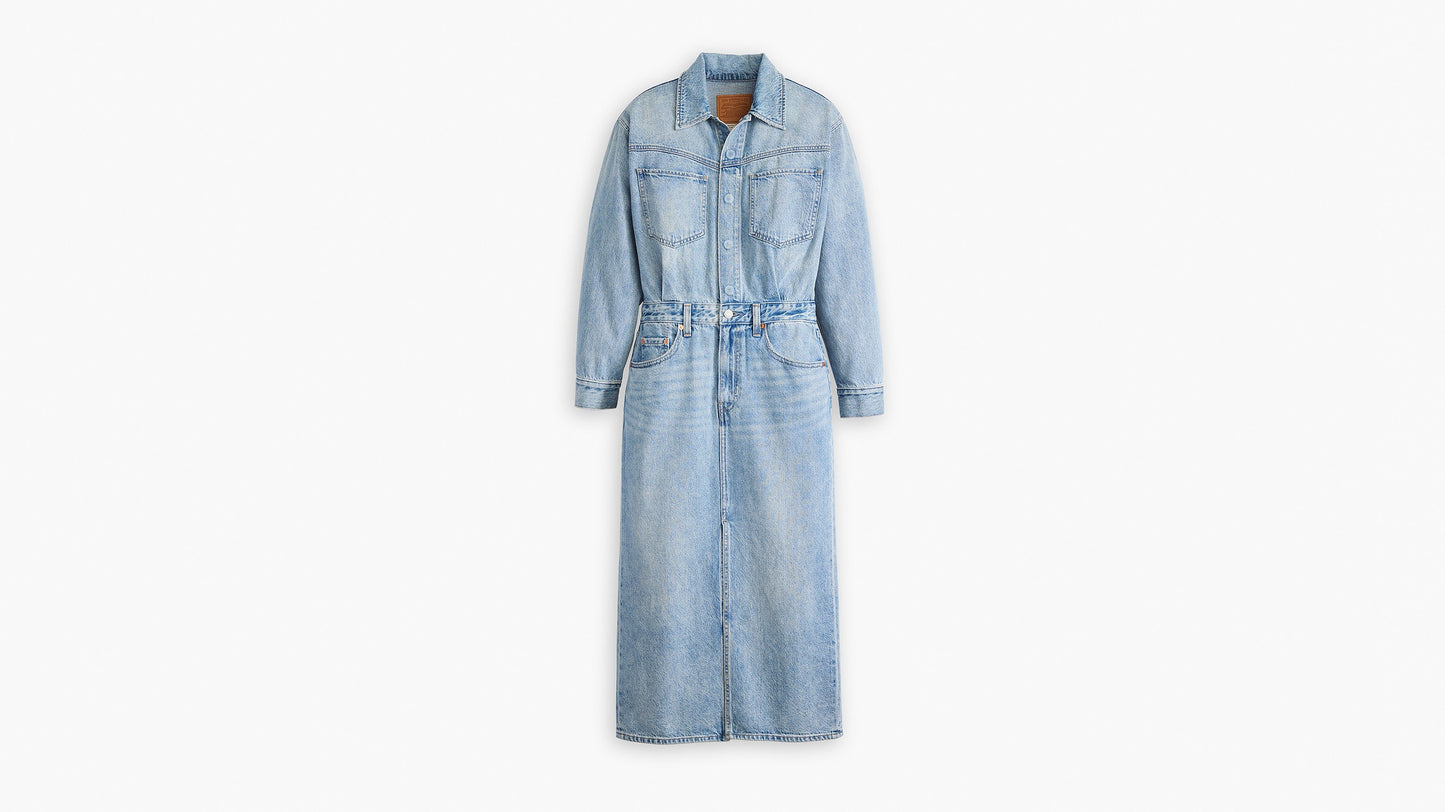 Levis® Womens Denim Midi Shirt Dress