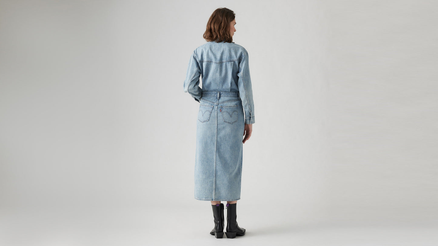 Levis® Womens Denim Midi Shirt Dress