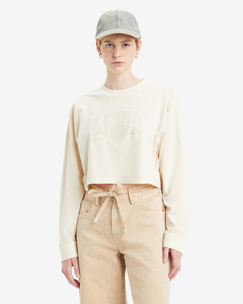 Levi's® Women's Cropped Long-Sleeve Football Tee 3