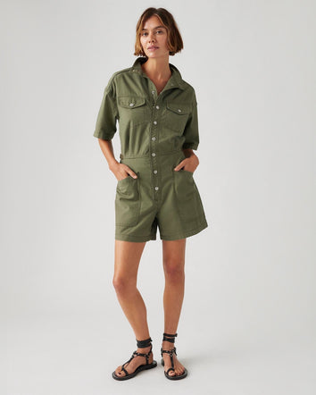 Levi's® Women's Short-Sleeve Surplus Romper 1