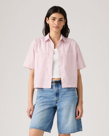Levi's® Women's Harlie Short-Sleeve Cropped Shirt 1