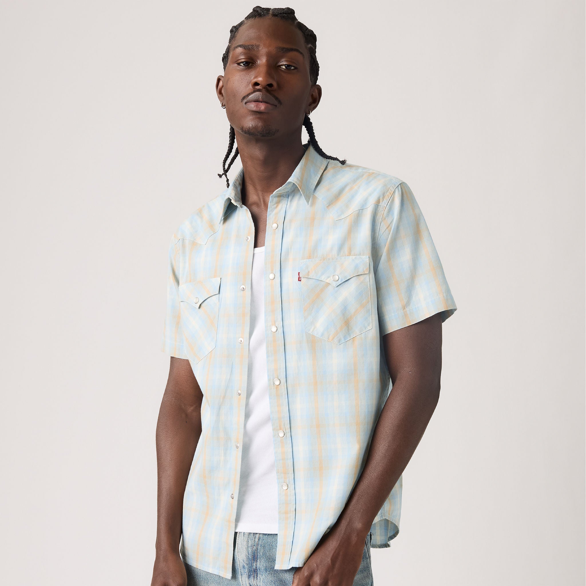 Levi's® Men's Classic Standard Fit Western Shirt - Blue | Levi's MY