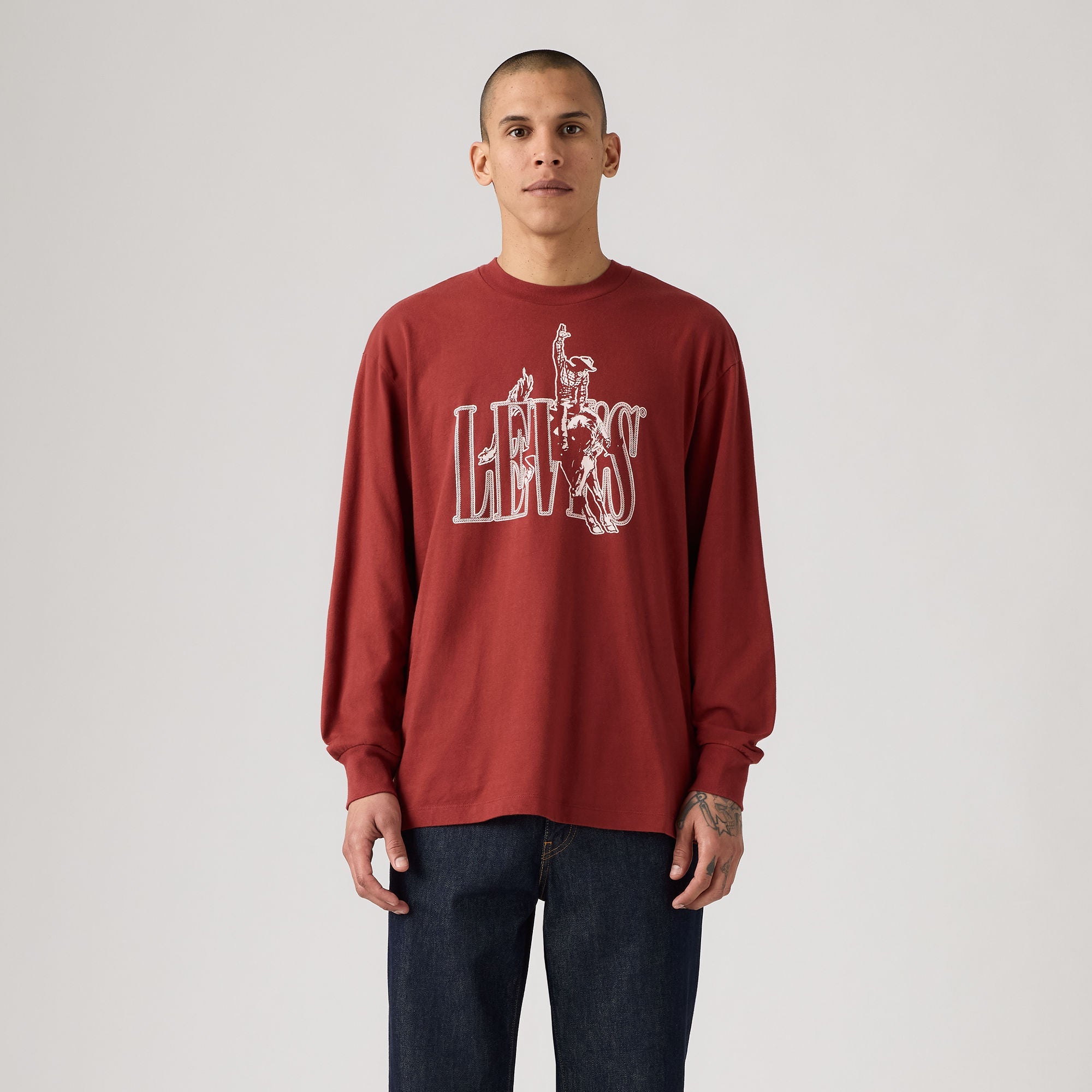 Levi's® Men's Long-Sleeve Graphic Authentic T-Shirt - Black
