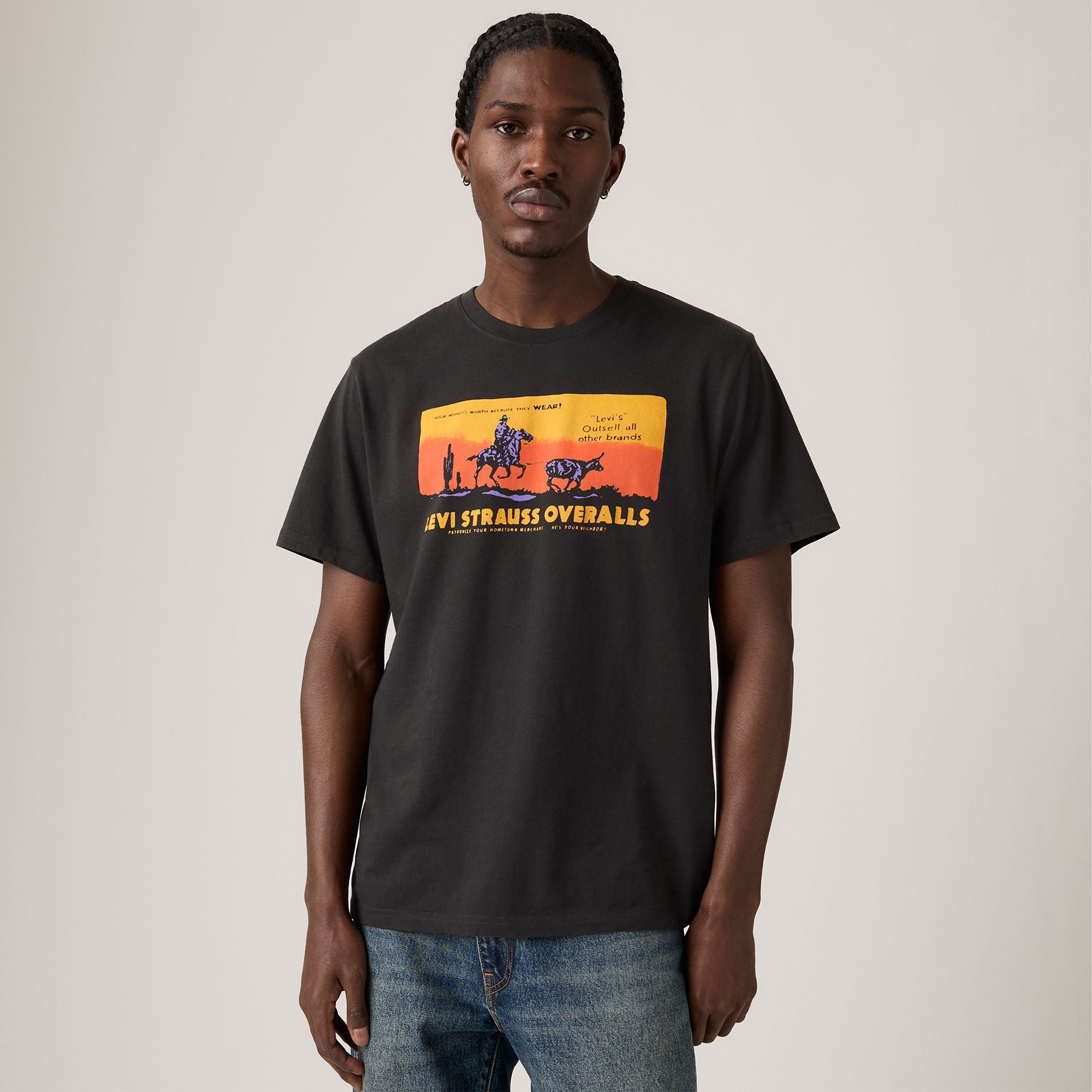 V Neck Graphic Tee Levis Levi's Raspberry Skate Graphic T-shirt