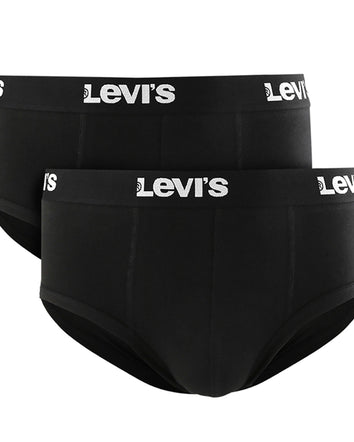 Levi's® Men's Solid Logo Briefs (2 Pack) 3