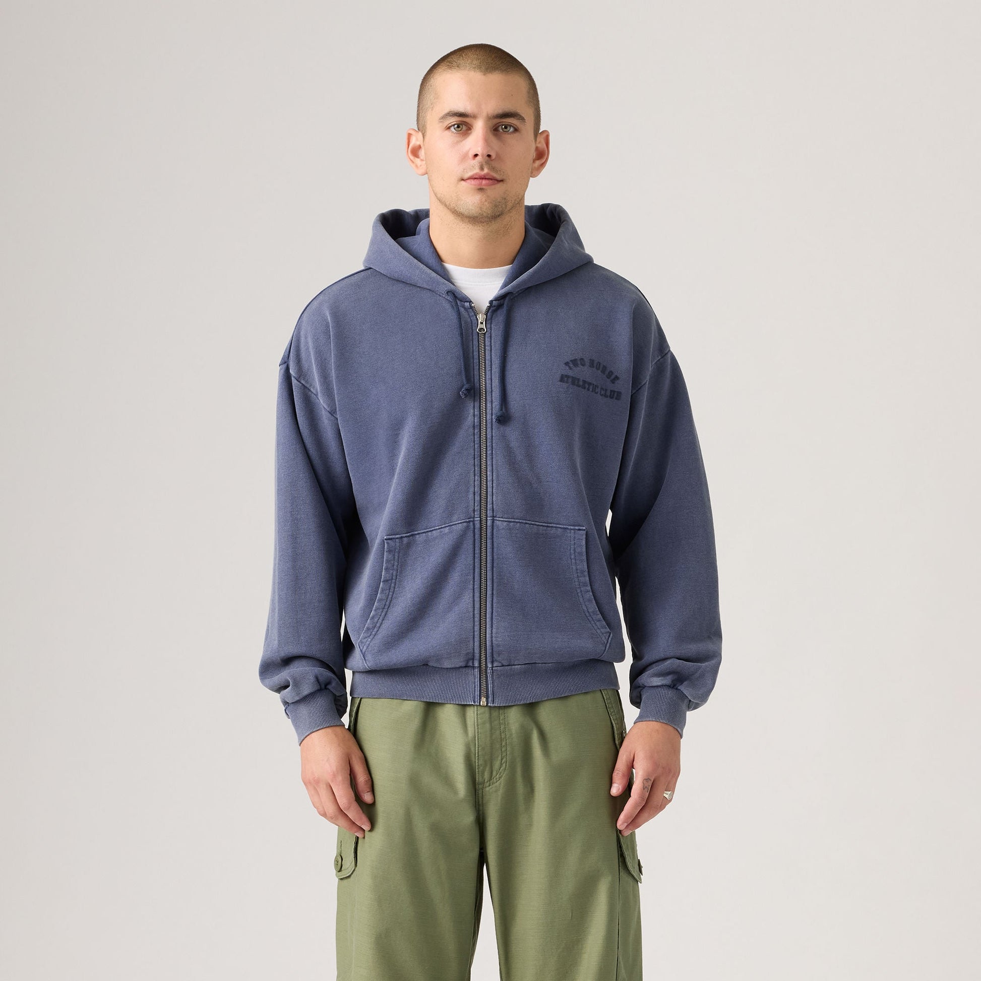 Levi's® Men's Two Horse Cropped Zip-Up Sweatshirt