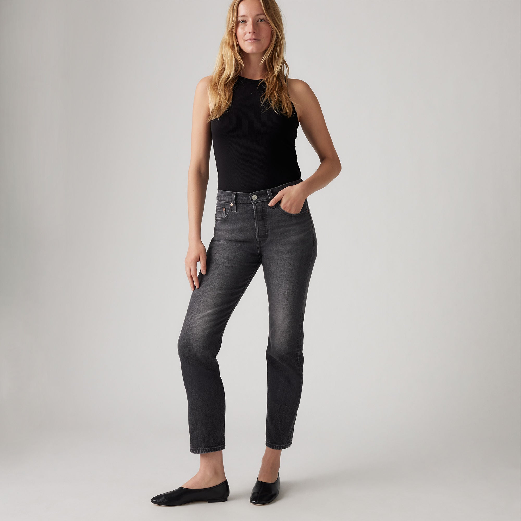 362000304 Levi's® Women's 501® Original Cropped Jeans - Black | Levi's MY