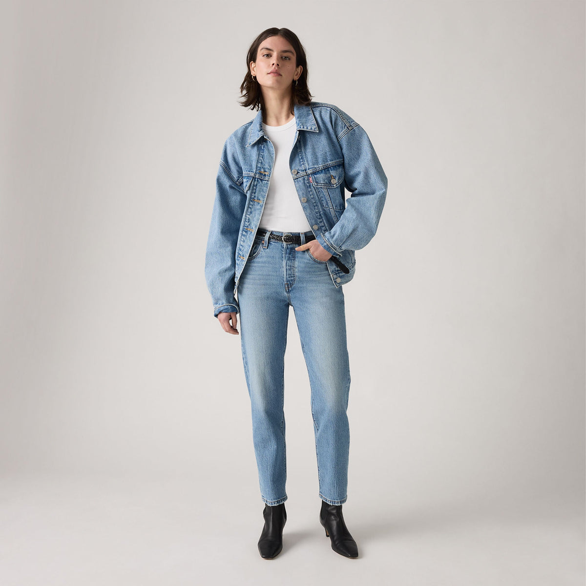 Levi's® Women's 501® Original Cropped Jeans - Medium Indigo | Levi's MY