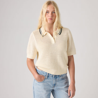Levi's® Women's Alizee Short-Sleeve Polo Sweater