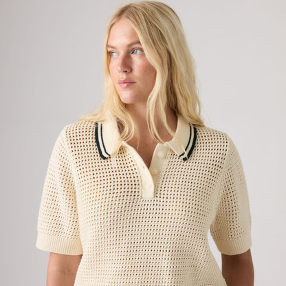 Levi's® Women's Alizee Short-Sleeve Polo Sweater