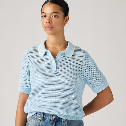 Levi's® Women's Alizee Short-Sleeve Polo Sweater