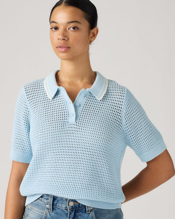 Levi's® Women's Alizee Short-Sleeve Polo Sweater 1