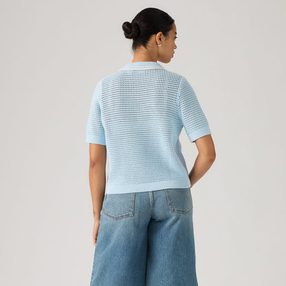 Levi's® Women's Alizee Short-Sleeve Polo Sweater