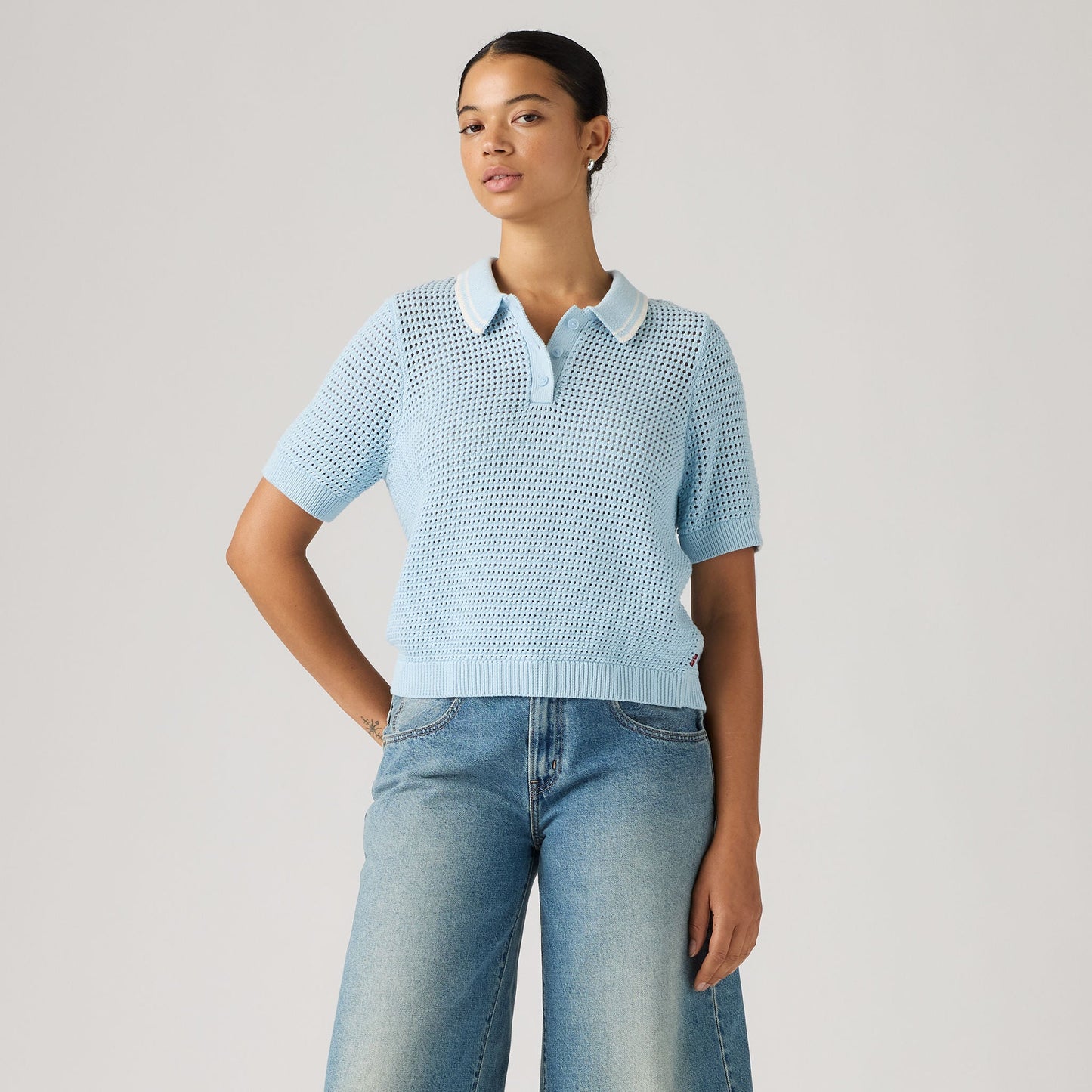 Levi's® Women's Alizee Short-Sleeve Polo Sweater