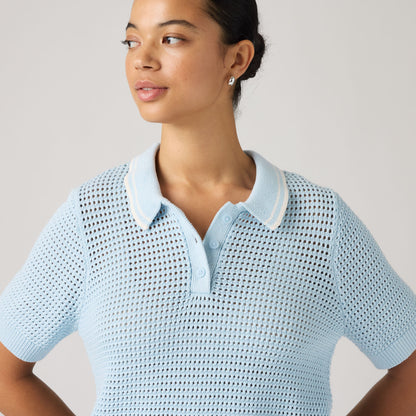 Levi's® Women's Alizee Short-Sleeve Polo Sweater