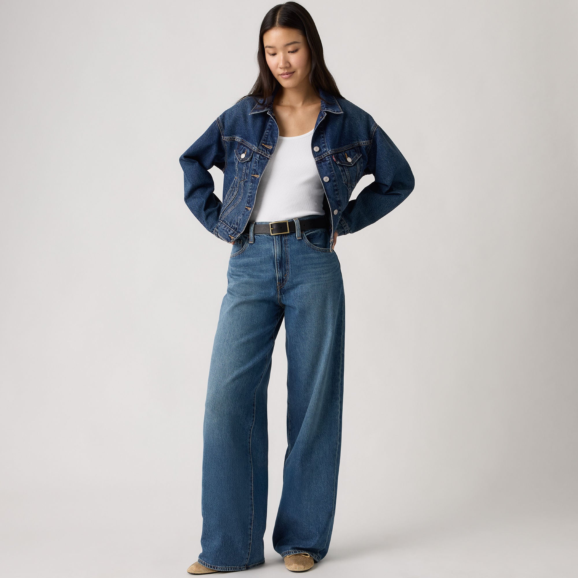 Levi's® Women's Cinch Wide-Leg Jeans - Medium Indigo | Levi's MY