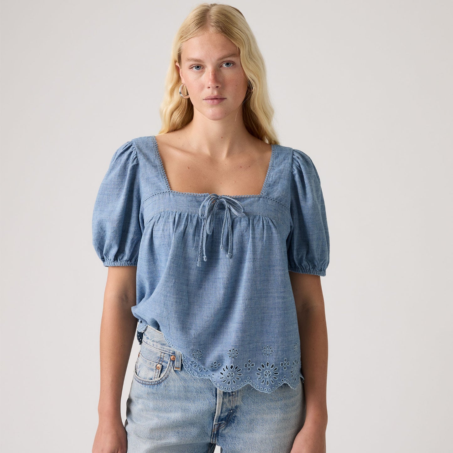Levi's® Women's Darling Short-Sleeve Cutwork Blouse