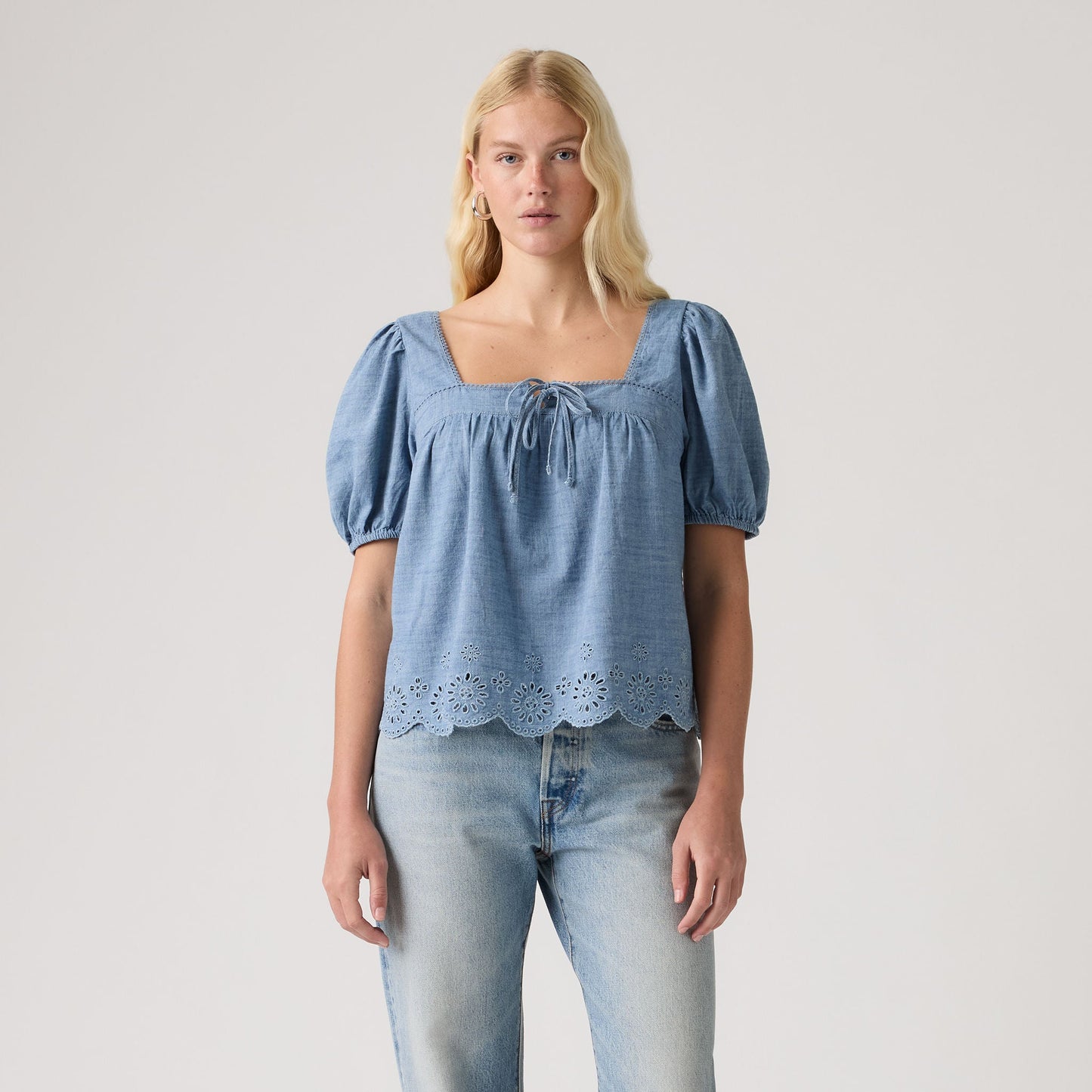 Levi's® Women's Darling Short-Sleeve Cutwork Blouse