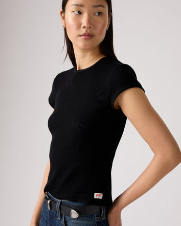 Levi's® Women's Dry Goods Waffle Cap-Sleeve Tee 4