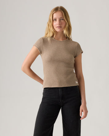 Levi's® Women's Dry Goods Waffle Cap-Sleeve Tee 1