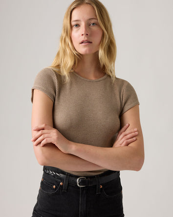 Levi's® Women's Dry Goods Waffle Cap-Sleeve Tee 3