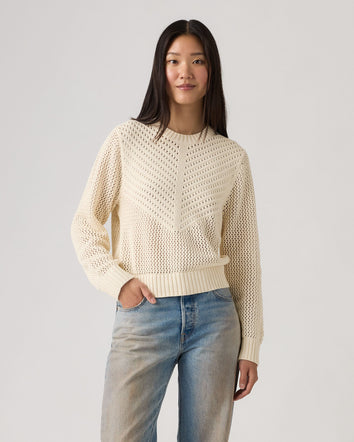 Levi's® Women's Gaelle Long-Sleeve Crochet Pullover 1