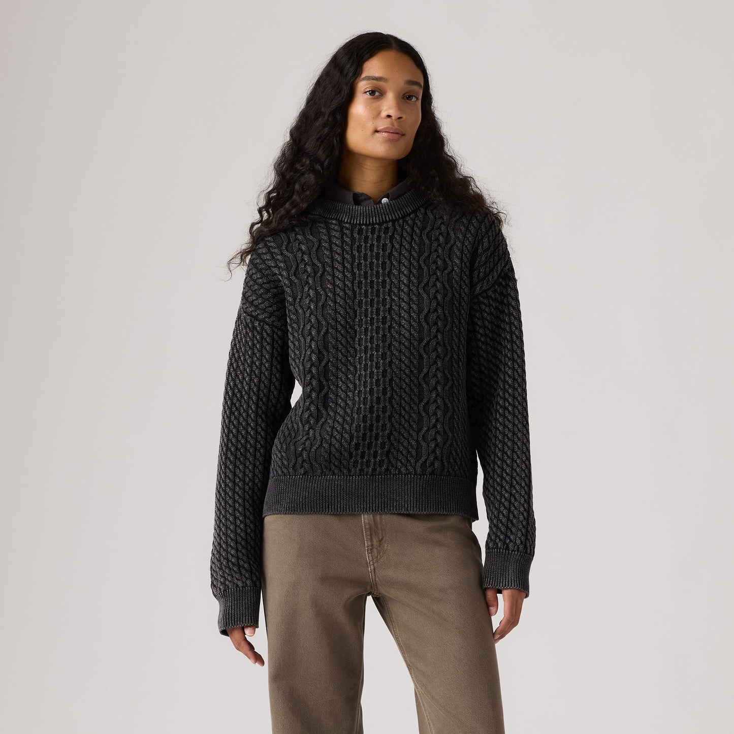 Levi's® Women's Leilah Cable Crewneck Sweater