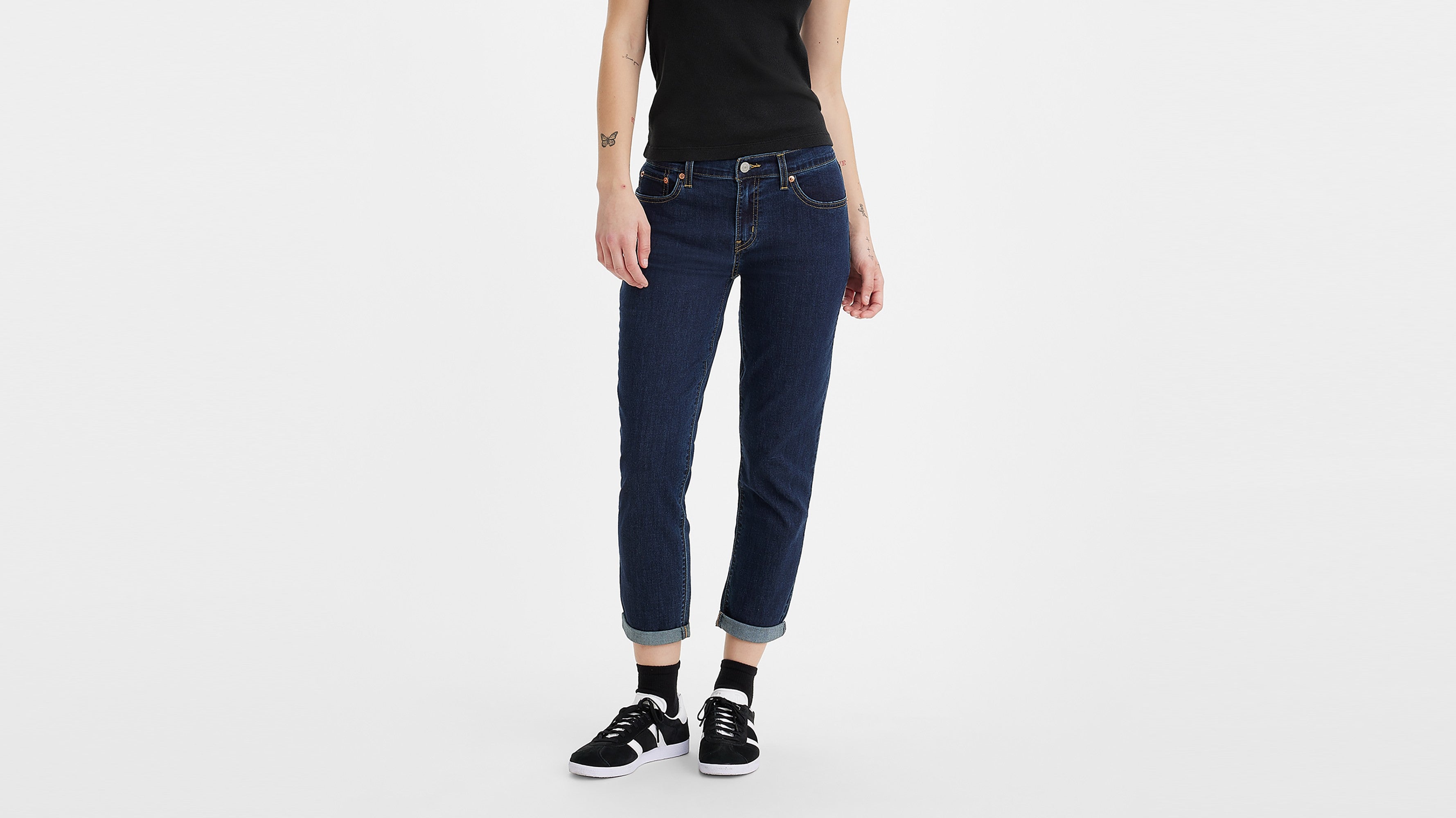 Levi's® Women's Mid-Rise Boyfriend Jeans - Dark Indigo Rinse | Levi's MY