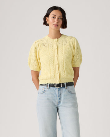 Levi's® Women's Pauline Pointelle Short-Sleeve Cardigan 1