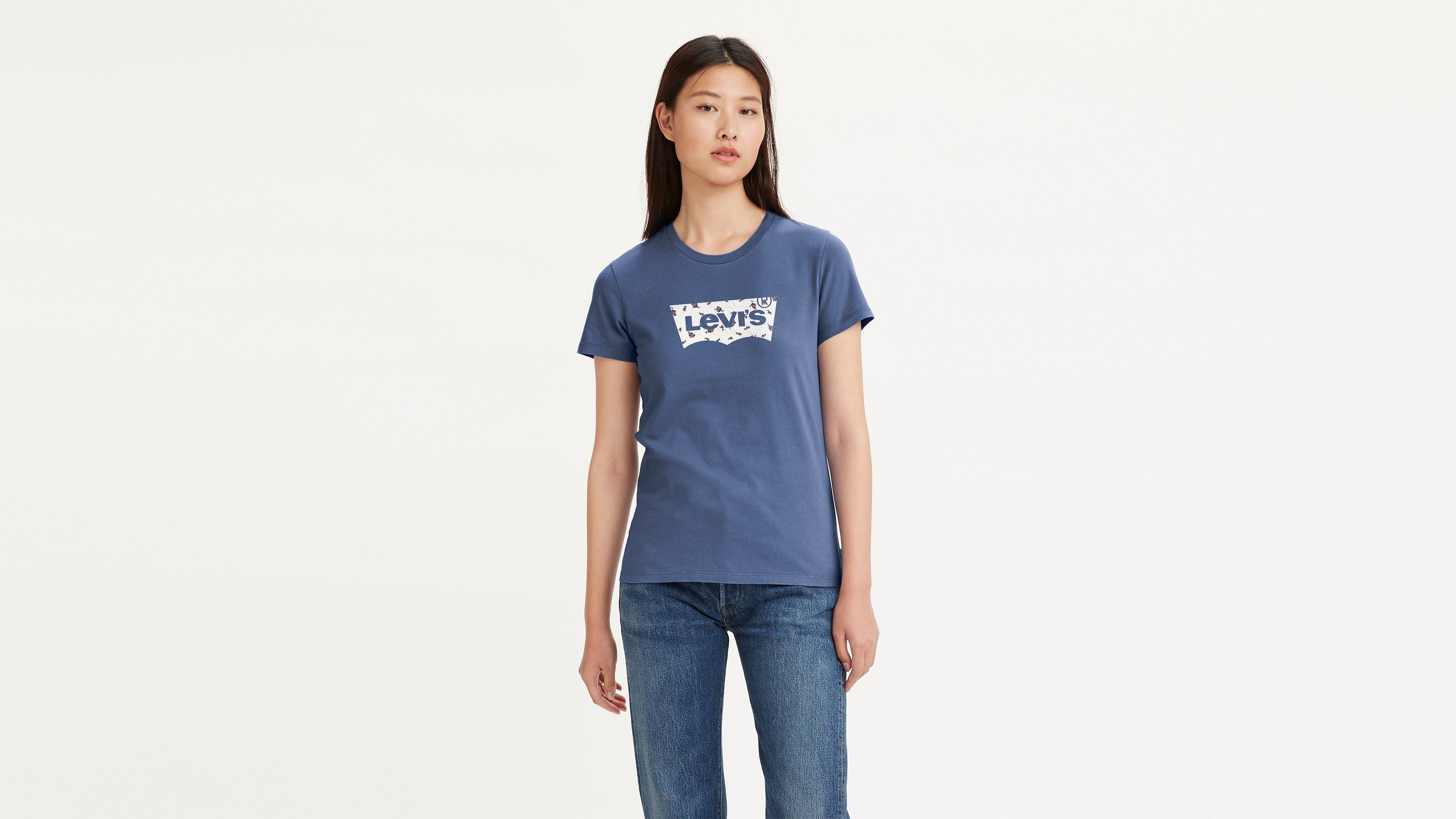 Levi's® Women's Perfect T-Shirt - Batwing Nikita Floral Vintage Indigo ...