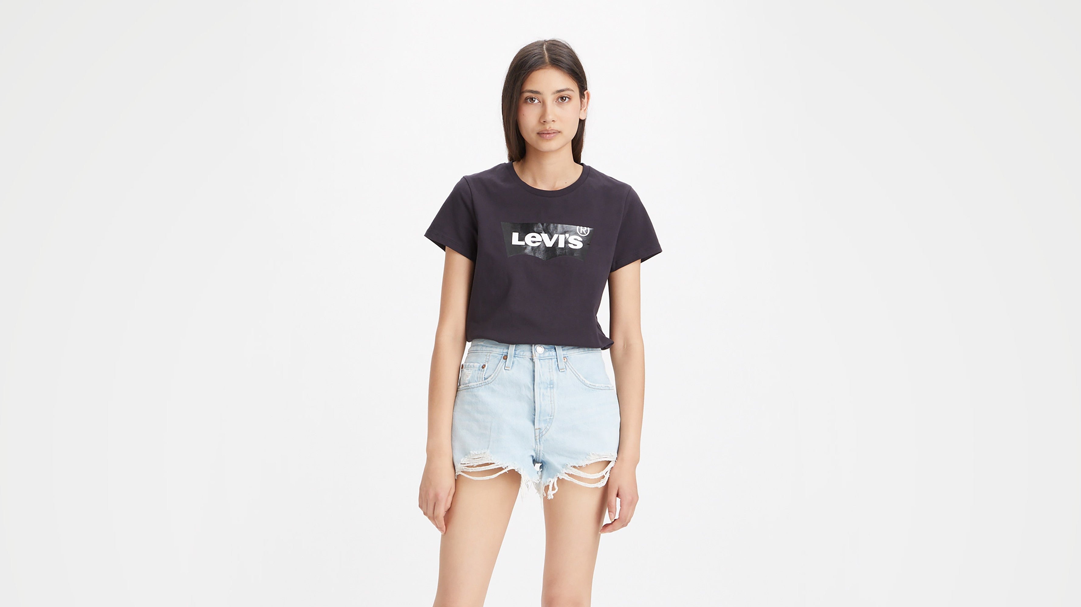 Ladies black levi t shirt best sale