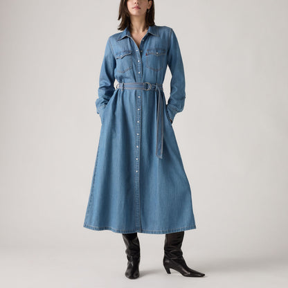 Levi's® Women's Quincey Long-Sleeve Maxi Dress