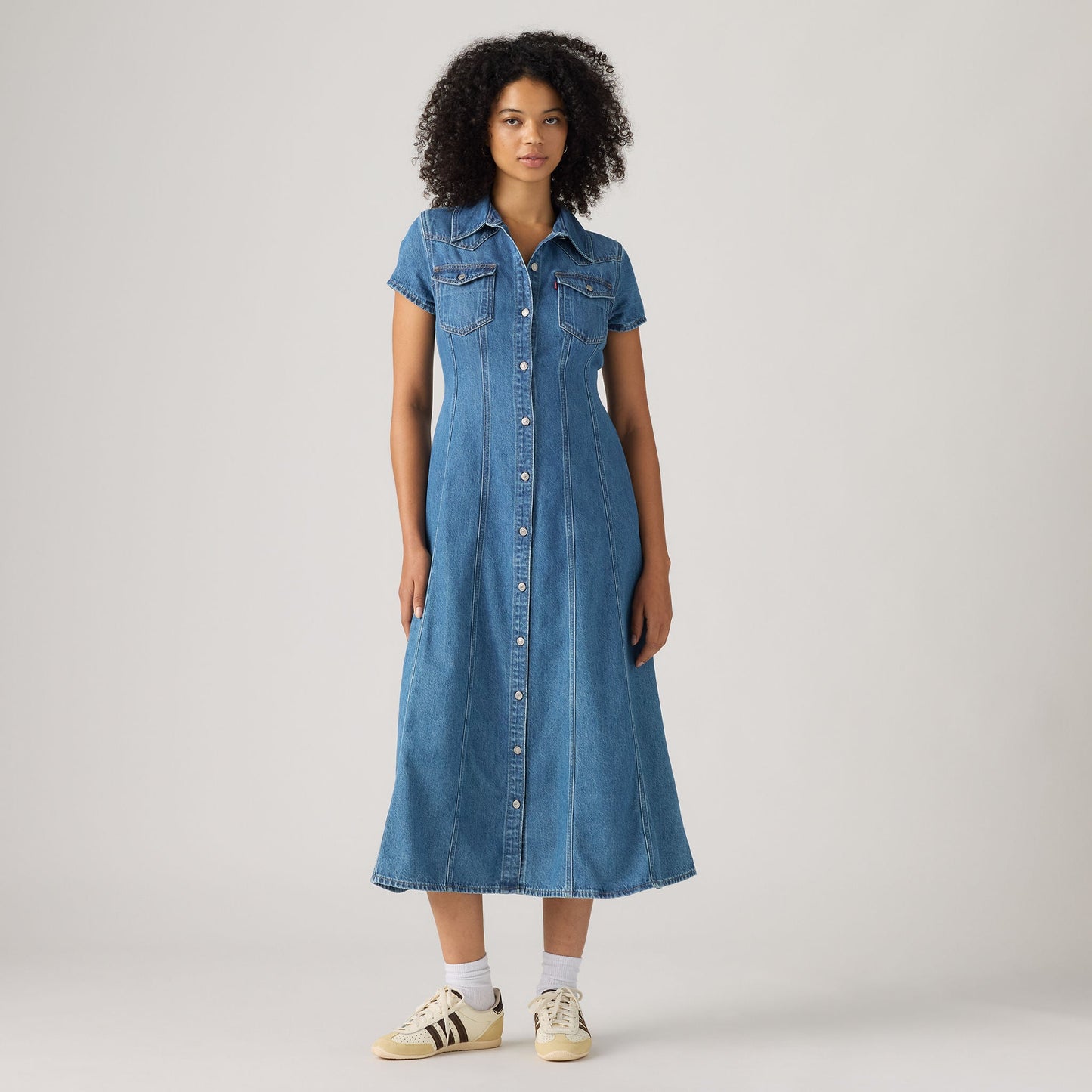 Levi's® Women's Short-Sleeve  Fit and Flare Western Dress