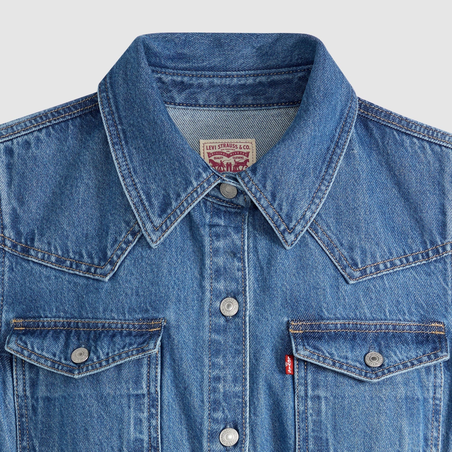 Levi's® Women's Short-Sleeve  Fit and Flare Western Dress